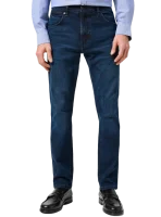 Pánske džínsy WRANGLER Larston tmavo modré-vyšúchané