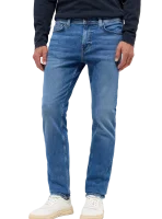 Pánske džínsy MUSTANG Vegas Slim klasické modré-vyšúchané