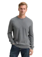 Pánsky sveter TOM TAILOR sivý