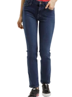 Dámske džínsy CROSS JEANS Anya tmavo modré-vyšúchané