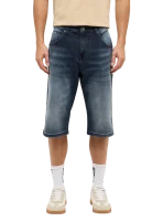 Pánske džínsové šortky MUSTANG Denim Bermuda klasicky modré-vyšúchané