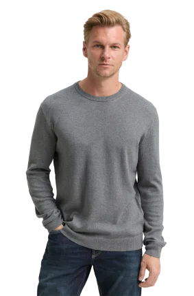 Pánsky sveter TOM TAILOR sivý - XXL