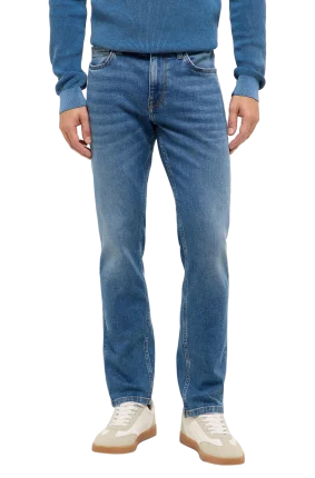 Pánske džínsy MUSTANG Vegas Slim klasicky modré-vyšúchané - 33/32