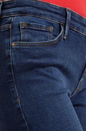 Dámske džínsy CROSS JEANS Anya tmavo modré-vyšúchané - 34/30