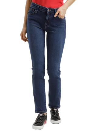 Dámske džínsy CROSS JEANS Anya tmavo modré-vyšúchané - 34/30