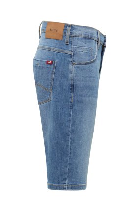 Pánske džínsové šortky MUSTANG Denim Bermuda klasicky modré-vyšúchané