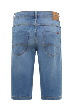Pánske džínsové šortky MUSTANG Denim Bermuda klasicky modré-vyšúchané
