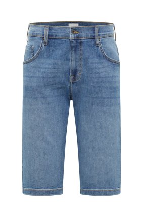 Pánske džínsové šortky MUSTANG Denim Bermuda klasicky modré-vyšúchané