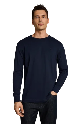 Pánske tričko TOM TAILOR s dlhým rukávom TOM TAILOR modré