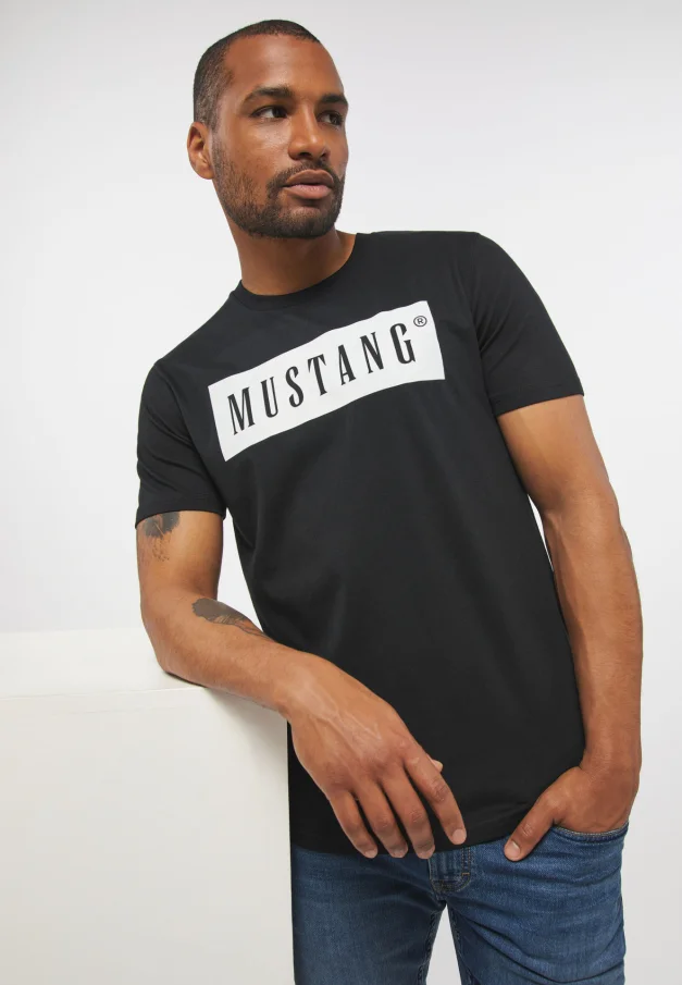 Pánske tričko MUSTANG čierne-L