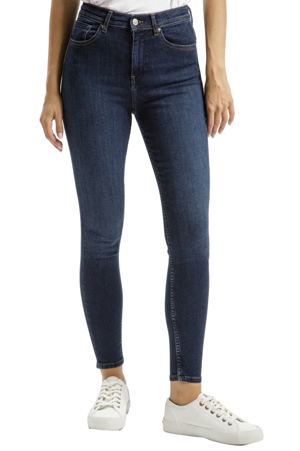 Dámske džínsy CROSS JEANS Judy tmavo modré-vyšúchané - 32/34