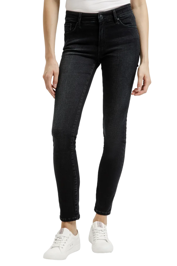 Dámske džínsy CROSS JEANS Anya tmavo modré-vyšúchané - 28/32