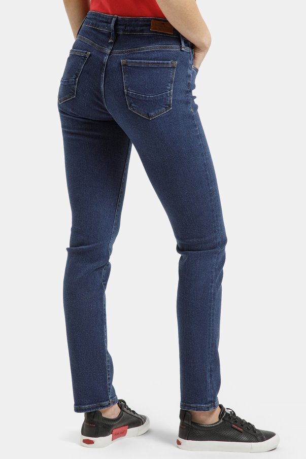 Dámske džínsy CROSS JEANS Anya tmavo modré-vyšúchané - 34/30