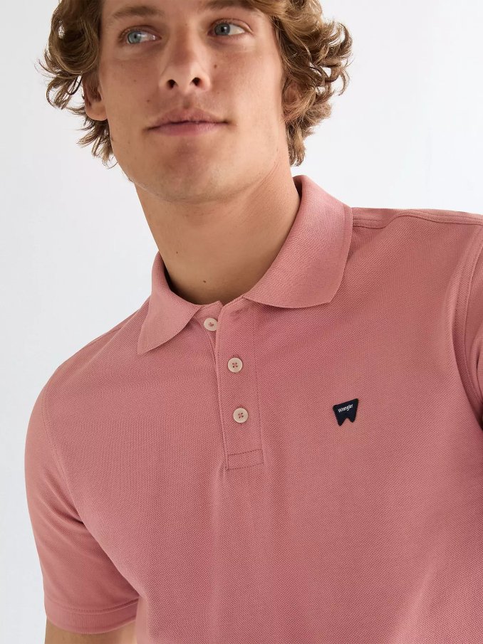 Pánska polokošela WRANGLER ružová - XL