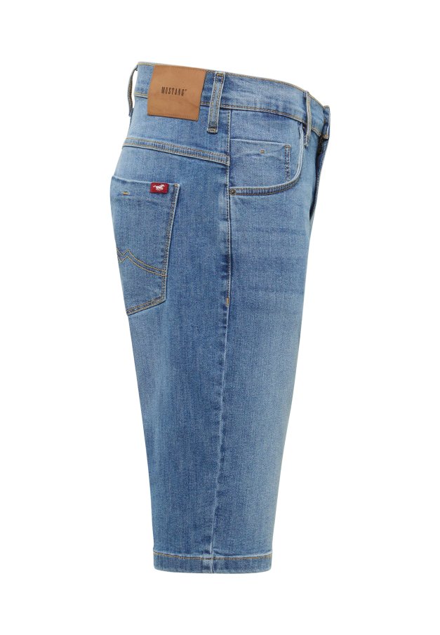 Pánske džínsové šortky MUSTANG Denim Bermuda klasicky modré-vyšúchané