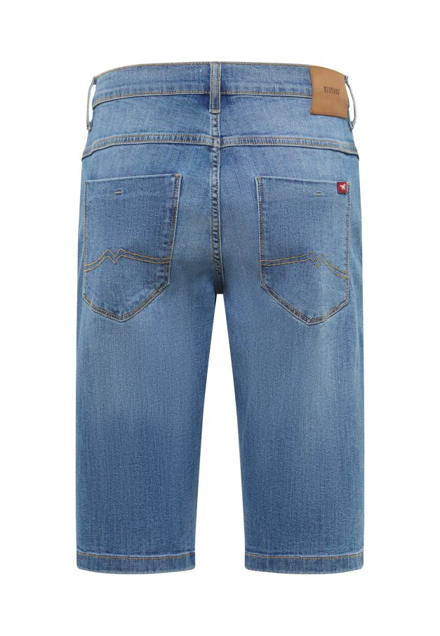 Pánske džínsové šortky MUSTANG Denim Bermuda klasicky modré-vyšúchané